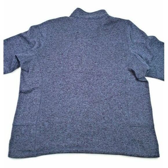 Woolrich Men's XXL 2XL 1/4 Zip Collared Pullover Jacket Sweater Blue - Picture 4 of 4